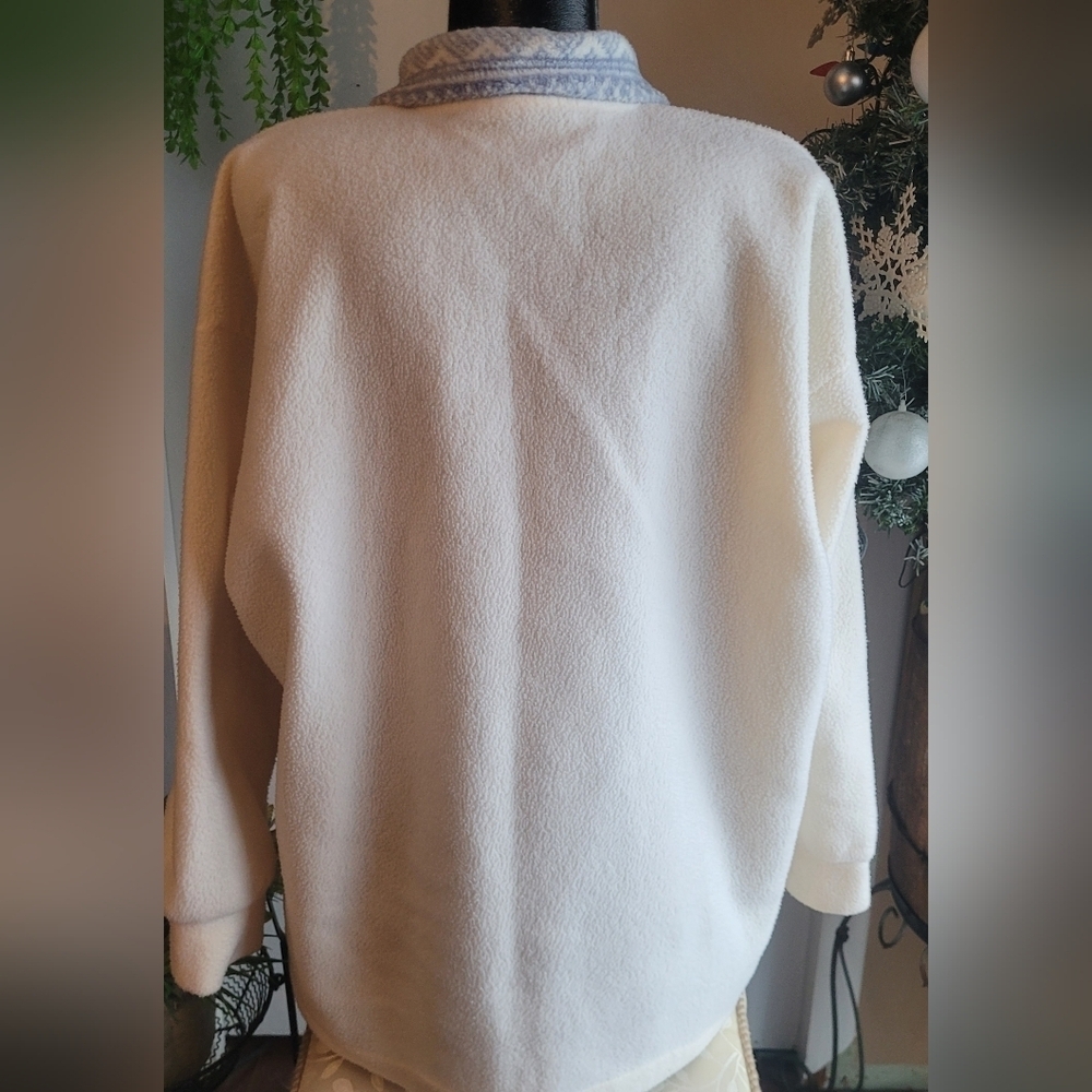 Vintage Blue Skies of Florida Fleece Sweater Size L - Picture 6 of 7